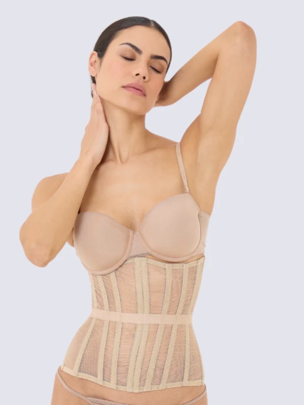 Sheer Nude Waist-Cincher Shapewear with Gentle Support